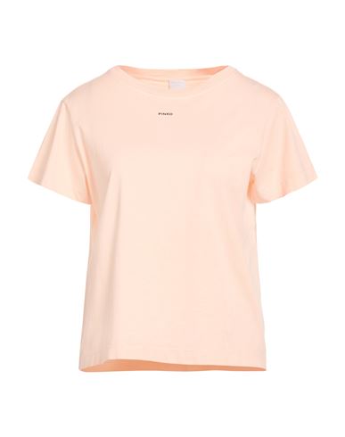 Pinko Denim Woman T-shirt Apricot Size L Cotton In Orange