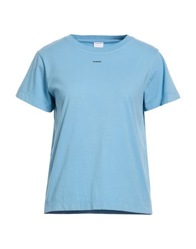 Pinko Denim Woman T-shirt Light Blue Size L Cotton