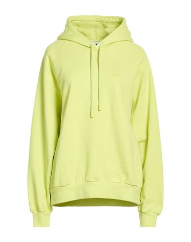 Sunnei Woman Sweatshirt Lime Green Size L Organic Cotton
