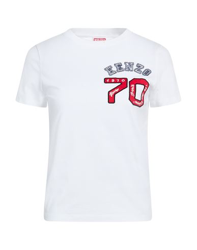 Kenzo Woman T-shirt White Size S Cotton, Viscose, Elastane