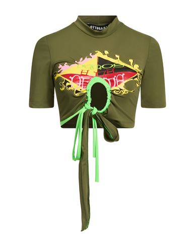 Ottolinger Woman T-shirt Military Green Size L Polyamide, Elastane