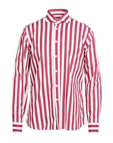 Borriello Napoli Man Shirt Garnet Size 16 ½ Cotton In Red