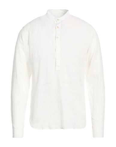 Giannetto Portofino Man Shirt White Size 16 ½ Linen