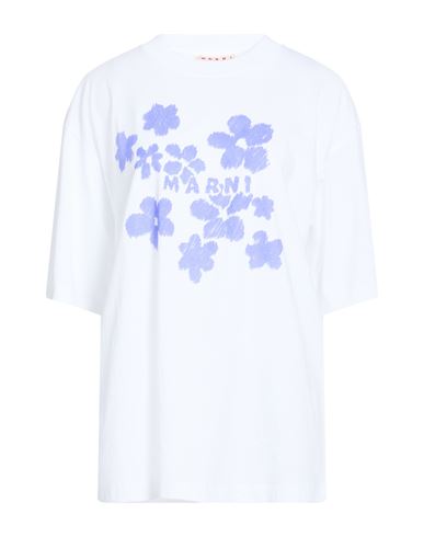 Marni Woman T-shirt White Size 8 Cotton
