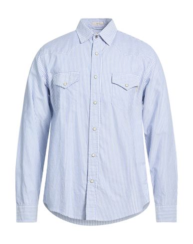 Roy Rogers Roÿ Roger's Man Shirt Azure Size M Cotton In Blue