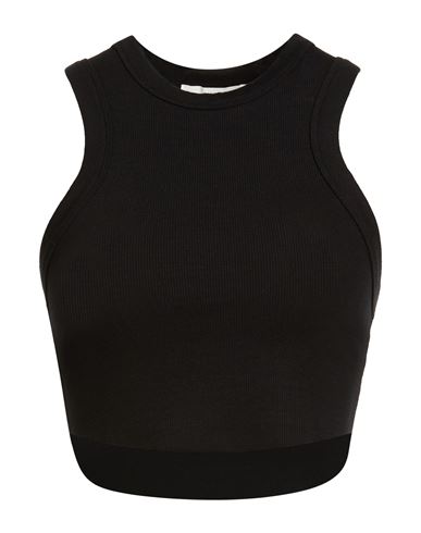 Joah Brown Woman Tank Top Black Size M/l Rayon, Elastane