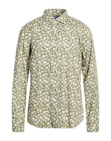 Dandylife By Barba Napoli Man Shirt Green Size 18 ½ Cotton