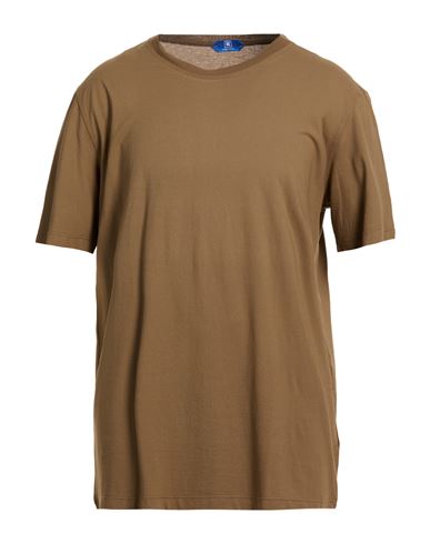 Kired Man T-shirt Khaki Size 46 Cotton In Brown