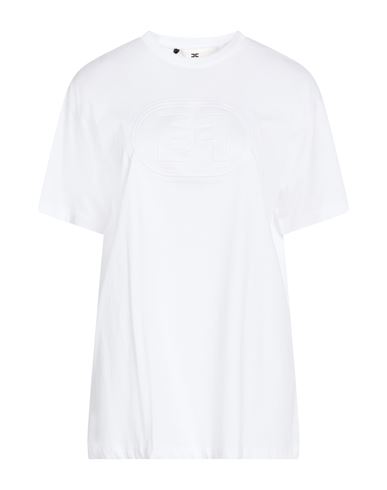 Elisabetta Franchi Woman T-shirt Off White Size 8 Cotton
