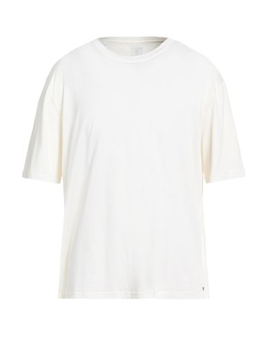 Eleventy Man T-shirt Cream Size Xl Cotton, Silk In White