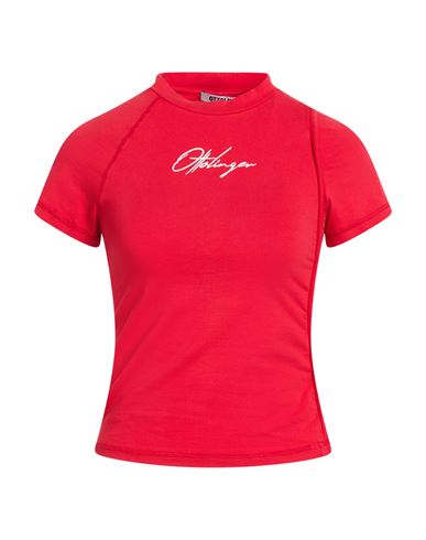 Ottolinger Woman T-shirt Red Size M Organic Cotton, Elastane