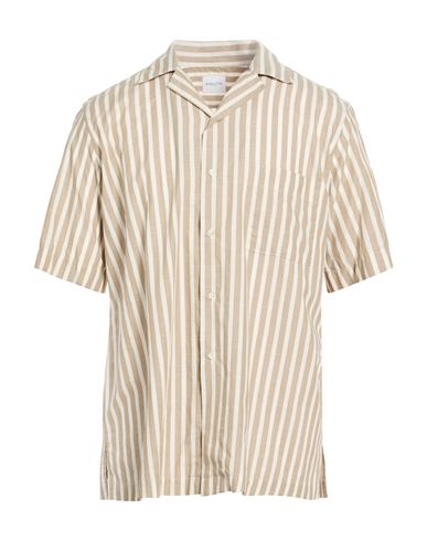 Bagutta Man Shirt Khaki Size M Cotton In Neutral