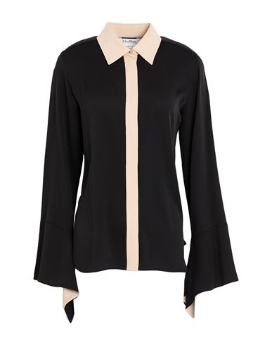 Max Mara Woman Shirt Black Size 8 Silk
