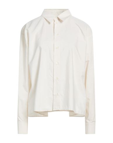 Mm6 Maison Margiela Woman Shirt Beige Size 8 Cotton In White