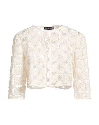 Matilde Cano Woman Jacket Ivory Size 10 Polyester In White