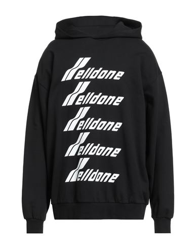We11 Done Man Sweatshirt Black Size M Cotton, Polyurethane
