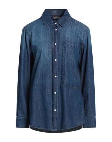 Lorena Antoniazzi Woman Denim Shirt Blue Size 6 Cotton