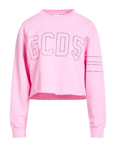 Gcds Woman Sweatshirt Pink Size L Cotton