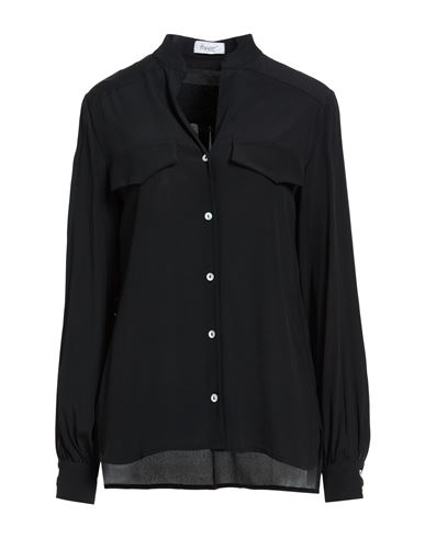 Hopper Woman Shirt Black Size 8 Silk, Acetate