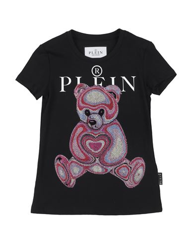 Philipp Plein Babies'  Toddler Girl T-shirt Black Size 4 Cotton, Glass