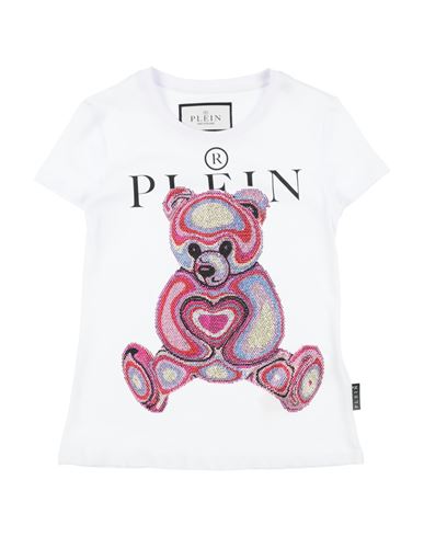 Philipp Plein Babies'  Toddler Girl T-shirt White Size 4 Cotton, Glass
