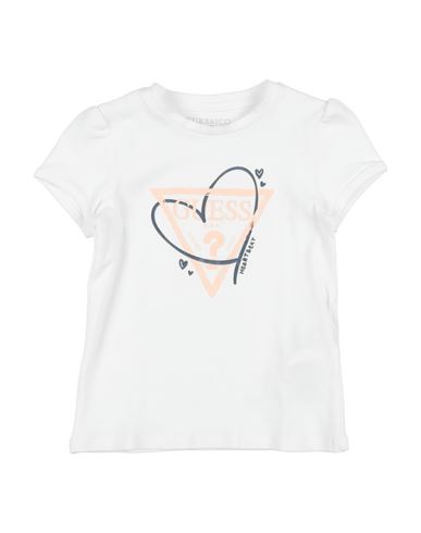 Guess Babies'  Eco Toddler Girl T-shirt White Size 5 Cotton, Elastane