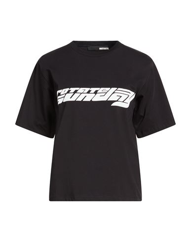 Rotate Birger Christensen Woman T-shirt Black Size 4 Organic Cotton