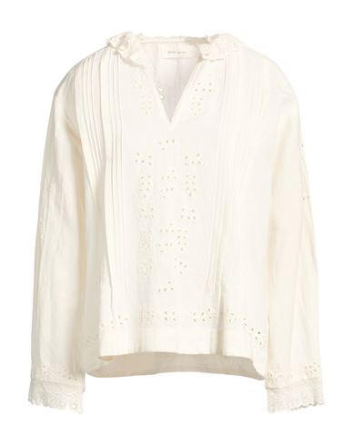 Skall Studio Woman Top Off White Size 4 Linen, Organic Cotton