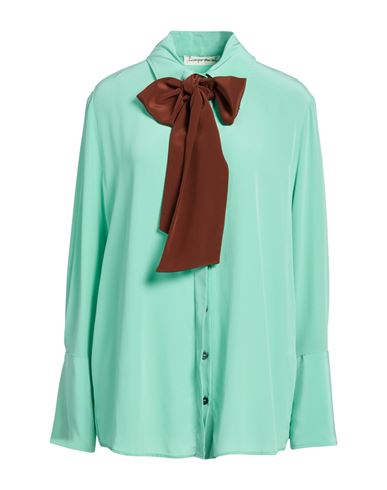 Pdr Phisique Du Role Woman Shirt Turquoise Size 2 Silk In Blue