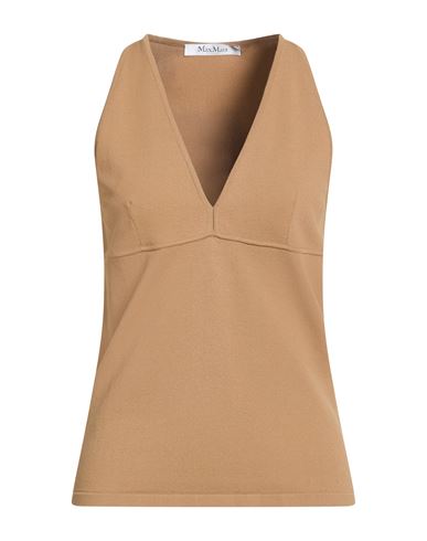 Max Mara Sfilata Woman Top Camel Size L Viscose, Polyester In Nude