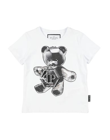 Philipp Plein Babies'  Toddler Boy T-shirt White Size 6 Cotton, Fiberglass