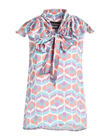 Boutique Moschino Woman Top White Size 6 Silk, Viscose In Multi