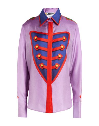 Moschino Couture Woman Shirt Purple Size 14 Silk