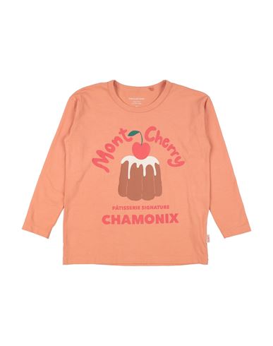 Tinycottons Babies'  Toddler Girl T-shirt Apricot Size 6 Organic Cotton, Elastane In Orange