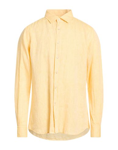 Glanshirt By Slowear Man Shirt Yellow Size 16 ½ Linen