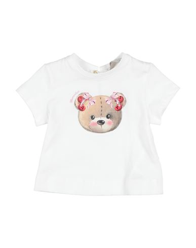Monnalisa Babies'  Newborn Girl T-shirt White Size 3 Cotton