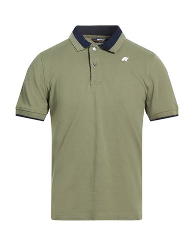 K-way Man Polo Shirt Sage Green Size M Cotton, Elastane
