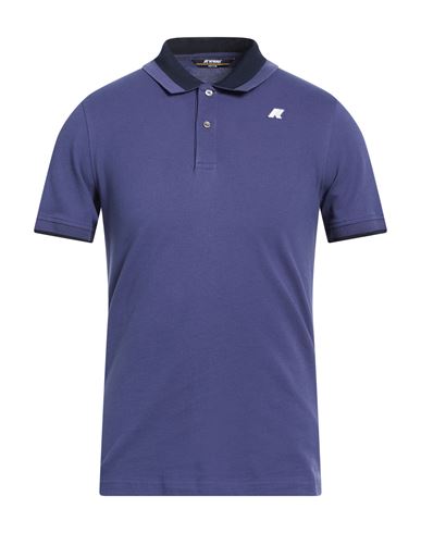K-way Man Polo Shirt Bright Blue Size M Cotton, Elastane
