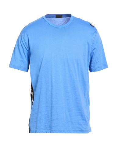 Ea7 Man T-shirt Light Blue Size Xxl Cotton