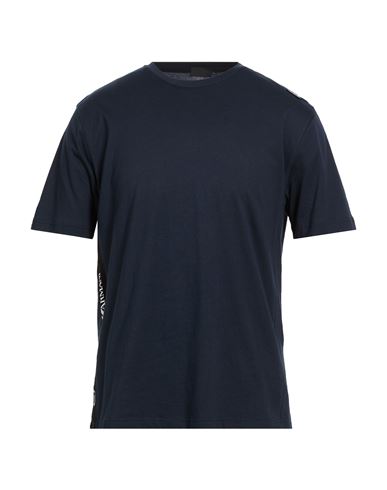 Ea7 Man T-shirt Navy Size Xxl Cotton In Blue