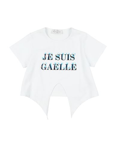 Gaelle Paris Babies' Gaëlle Paris Toddler Girl T-shirt White Size 4 Cotton, Elastane