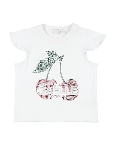 Gaelle Paris Babies' Gaëlle Paris Toddler Girl T-shirt White Size 4 Cotton, Elastane