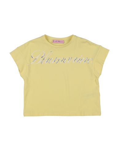 Miss Blumarine Babies'  Toddler Girl T-shirt Pastel Yellow Size 6 Cotton, Elastane