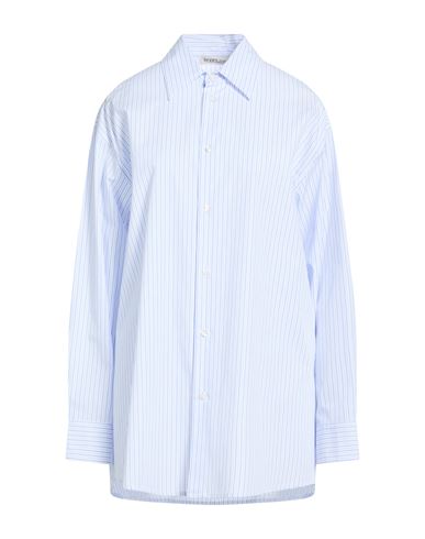 Modes Woman Shirt Azure Size M/l Cotton In Blue