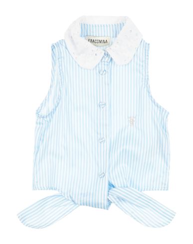 Fracomina Mini Babies'  Toddler Girl Shirt Azure Size 3 Cotton In Blue