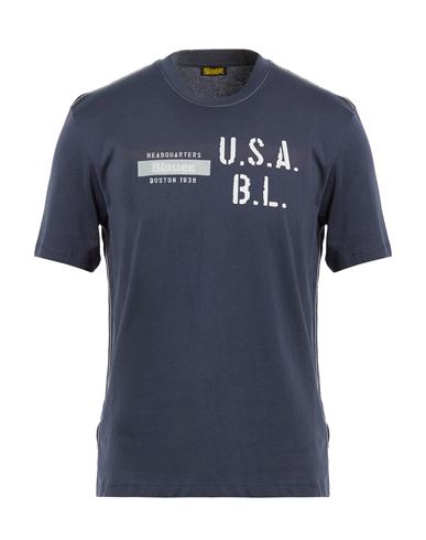 Blauer . Man T-shirt Navy Size Xxl Cotton In Blue