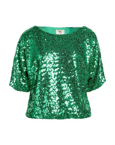 Gai Mattiolo Gm Woman Top Green Size 6 Polyester, Elastane In Green