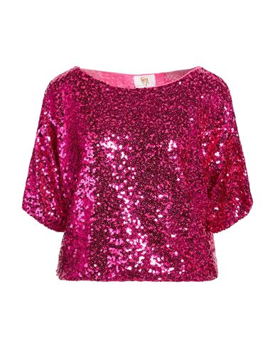Gai Mattiolo Gm Woman Top Fuchsia Size 8 Polyester, Elastane In Pink