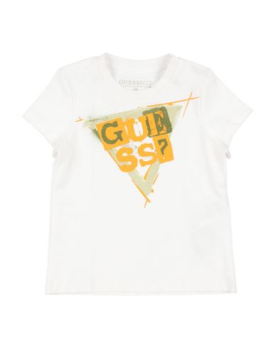 Guess Babies'  Eco Newborn Boy T-shirt White Size 3 Cotton