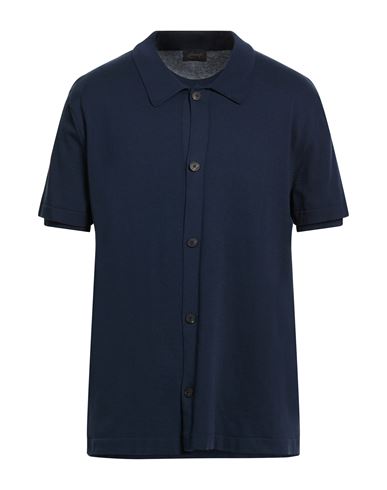 Brioni Man Sweater Midnight Blue Size 44 Cotton